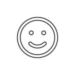 Smile line icon or emoticon symbol