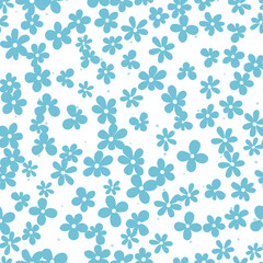 Fototapeta na wymiar Floral seamless with hand drawn color flowers. Cute summer background. Modern floral compositions. Fashion vector stock illustration for wallpaper, posters, card, fabric, textile