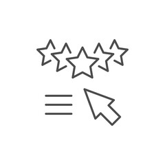 Rating assessment line outline icon