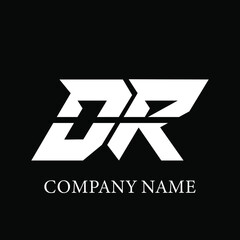 Fototapeta premium DR Logo Design Vector Template. DR Letter Logo Design.