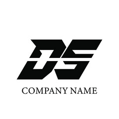  DS  Logo Design Vector Template. DS Letter Logo Design.