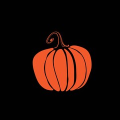 Isolated flat pumpkin Halloween vector design