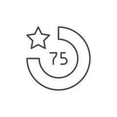 Testimonial rating line outline icon