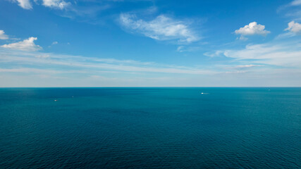 View of Lake Michigan on a Summer Day Drone, Chicago IL
