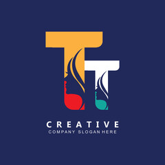 simple T letter logo symbol icon vector