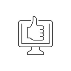 Like button line outline icon