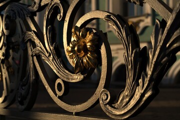 Details of the classic fences of St. Petersburg.