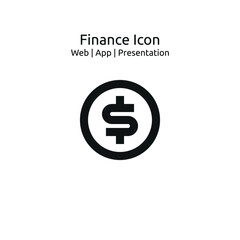 Money Dollar Circle icon, Business finance Icon for Web,App and Presentation, EPS 10