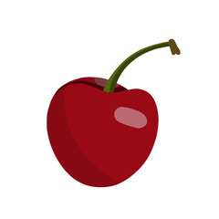 Fresh red cherry hand-drawn vector illustration. Farm fresh merry for vegatarian diet. Organic ingredient for juice or salad