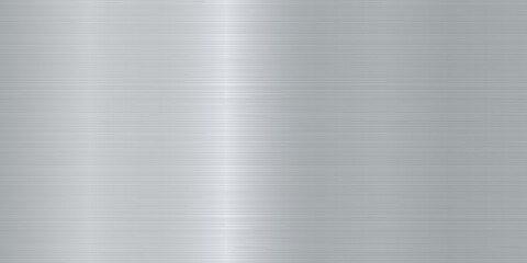 Seamless brushed metal texture. Vector steel background with scratches.