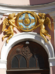 Fototapeta na wymiar Details of the classic fences of St. Petersburg.