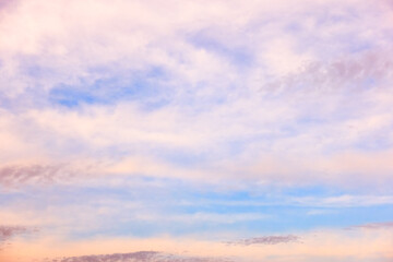Naklejka na ściany i meble Sky with colorful clouds at sunset