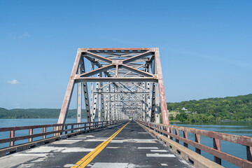 Kimberling truss bridge crossing Table Rock Lake in Missouri