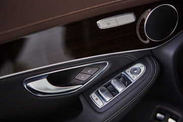 Obraz na płótnie Canvas Luxury car interior details.
