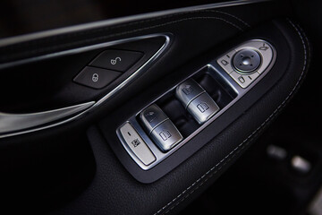 Fototapeta na wymiar Luxury car interior details.