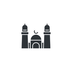 mosque icon, isolated mosque sign icon, vector illustration