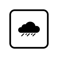 Cloud and rain, icon on a white background. Cloud icon with rain for web design. Vector. 