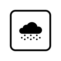 Cloud and snow icon on a white background. Wind cloud icon for web design. Vector. 