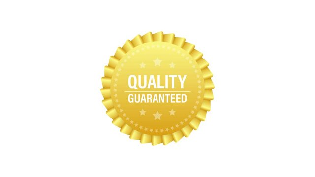 Quality guaranteed. Check mark. Premium quality symbol. Motion graphics.