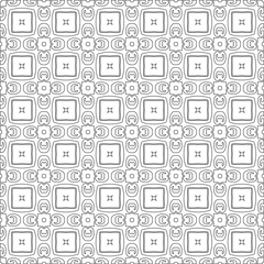 Obraz na płótnie Canvas Vector geometric pattern. Repeating elements stylish background abstract ornament for wallpapers andbackgrounds. Black and white colors 