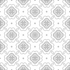 Vector geometric pattern. Repeating elements stylish background abstract ornament for wallpapers and 

backgrounds. Black and white colors 