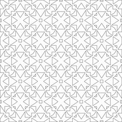Vector geometric pattern. Repeating elements stylish background abstract ornament for wallpapers and 

backgrounds. Black and white colors 