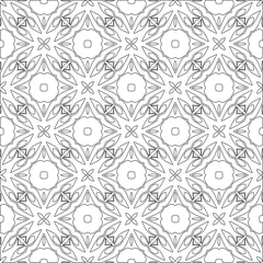 Poster Im Rahmen Vector geometric pattern. Repeating elements stylish background abstract ornament for wallpapers and   backgrounds. Black and white colors  © t2k4