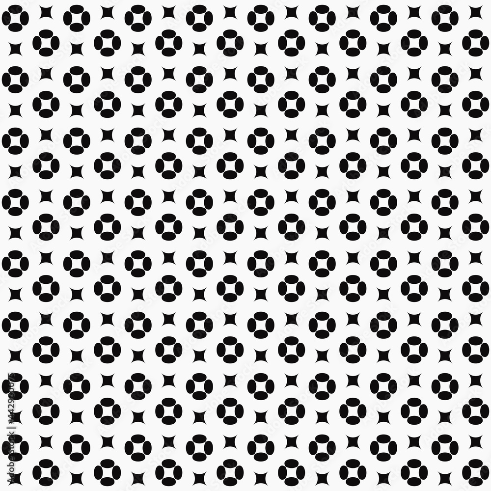 Poster Checker shapes. Vector black shapes in checker position.