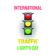 Abstract InterNational Traffic Light's Day Food Background Vector Design Style For Poster Or Postcard