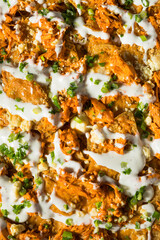 Homemade Buffalo Chicken Nachos with Ranch