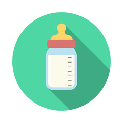 Feeding bottle icon, milk bottle icon. Vector illustration