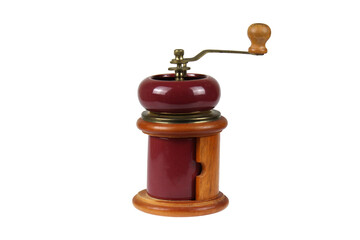 Coffee grinder on an isolated white background