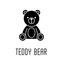 Obraz premium Teddy bear soft toy line icon, outline vector sign, linear pictogram. Symbol, logo illustration