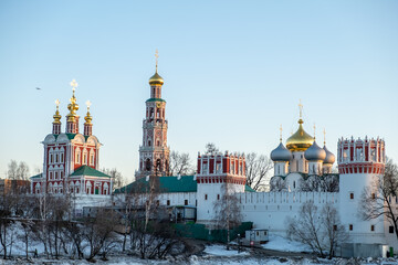 Novodevichy convent in Moscow in early spring