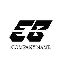 Fototapeta premium EB Logo Design Vector Template EB Letter Logo Design.