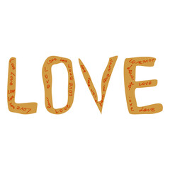 Fototapeta premium Love lettering. 14 february, valentine's day. heart. postcard.