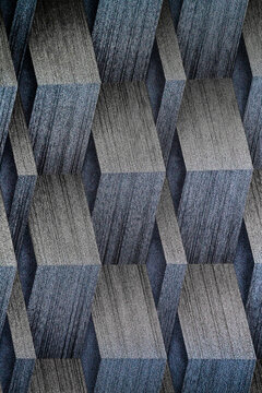 Fototapeta Close-up of black geometric shapes, abstract background