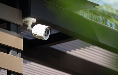 CCTV security camera,concept of surveillance and monitoring, home security system.
