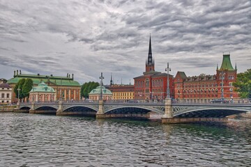 Fototapeta premium Vasa Bridge (Vasabron) in Stockholm