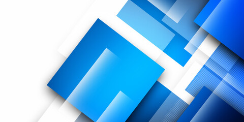 3D Abstract Blue Squares design background
