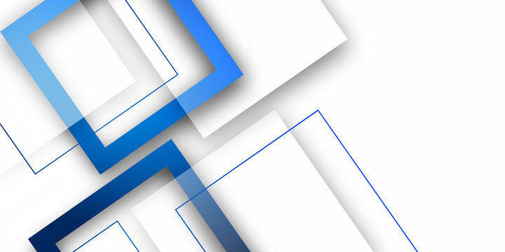 3D Abstract Blue Squares Design Background
