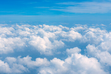 cloudscape view from airplane window