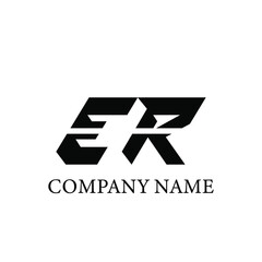 Fototapeta premium ER Logo Design Vector Template ER Letter Logo Design.