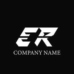 ER Logo Design Vector Template ER Letter Logo Design.