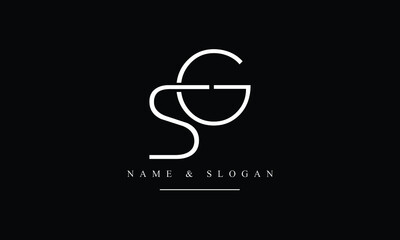 Fototapeta na wymiar SG, GS, S, G abstract letters logo monogram