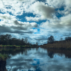 clouds over the lake