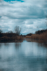 clouds over the lake
