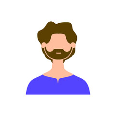 Illustration portrait man design vector isolated on white background