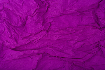 Fototapeta premium Purple crumpled paper texture background with space for text. Crumpled abstract shape background. Concept of template for text with high resolution