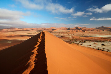 Sand dune beside Deadvlei near Sossusvlei Namib-Naukluft National Park Namibia Africa
